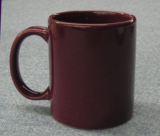 Burgundy C handle mug